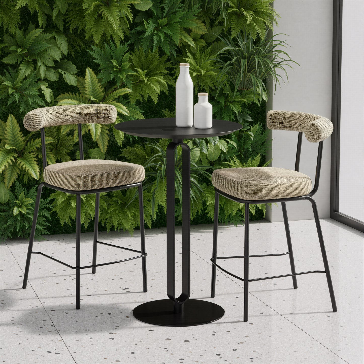 Kede Counter Stool Green Tweed style shot 1