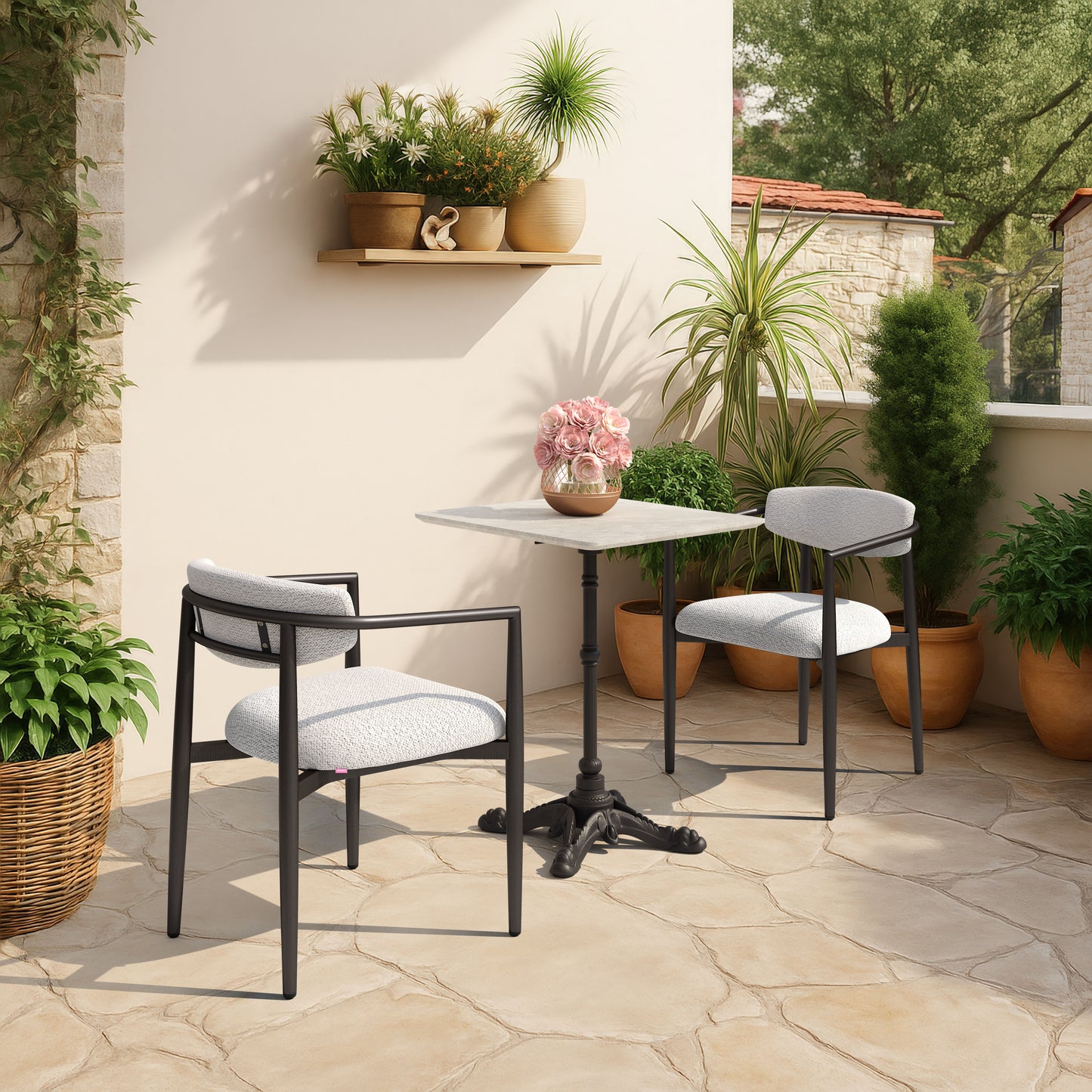 Midori Dining Chair White style shot 1