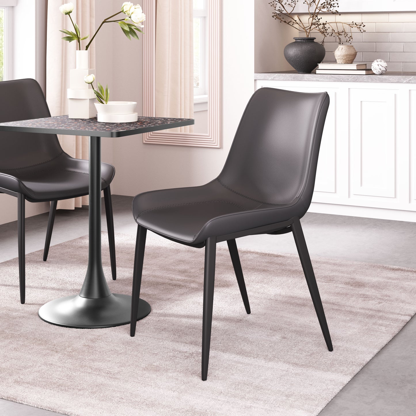 Magnus Dining Chair (Set of 2) Black style shot 1