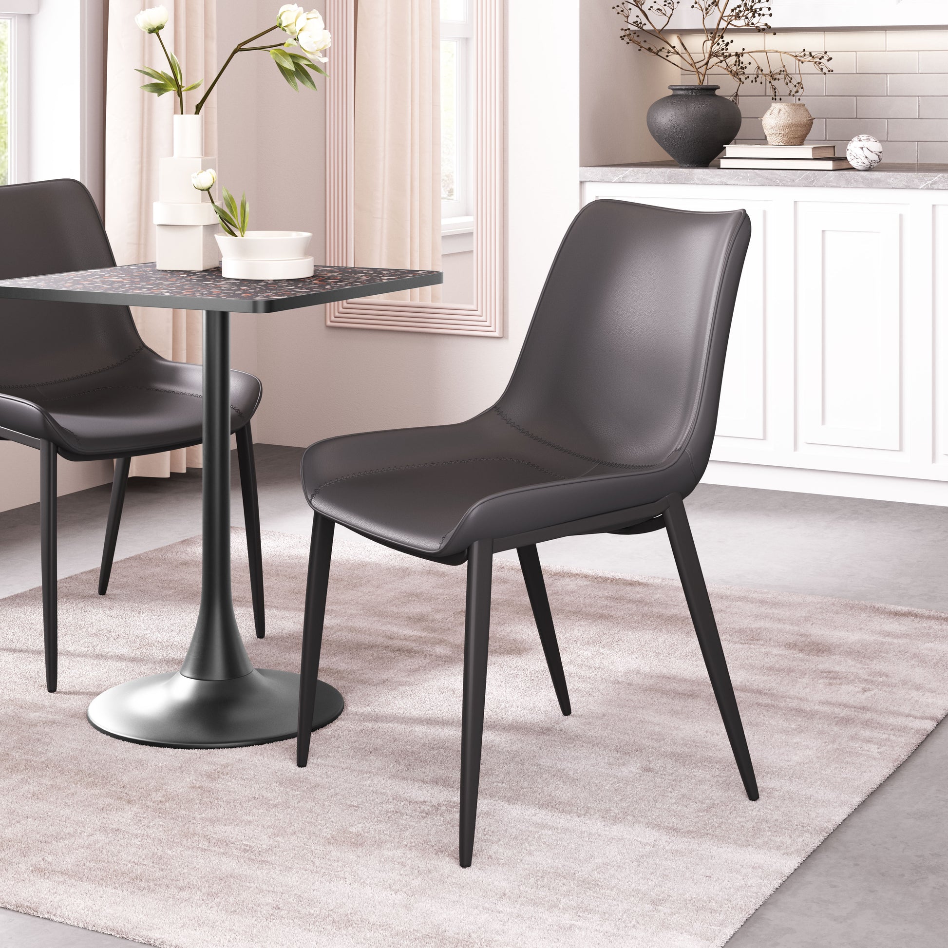 Magnus Dining Chair (Set of 2) Black style shot 1