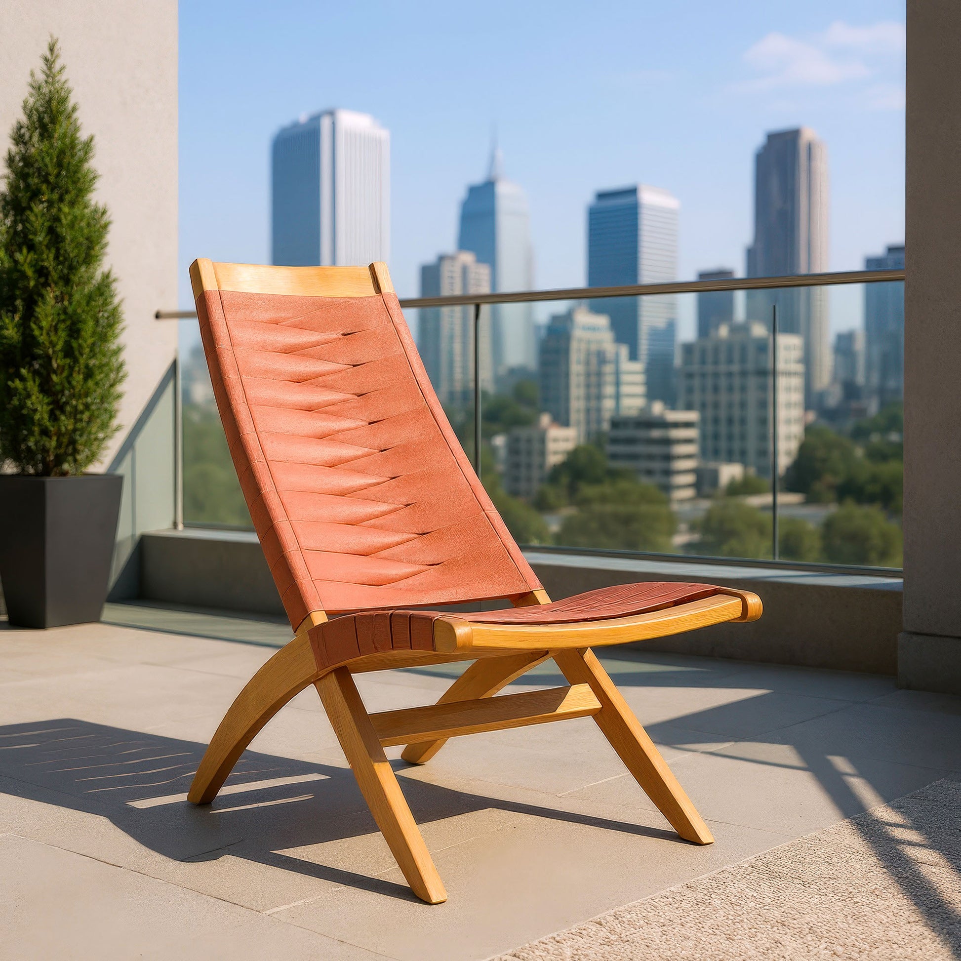 Rova Lounge Chair Terracotta style shot 2