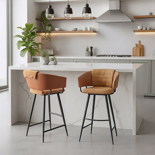Juno Barstool (Set of 2) Brown