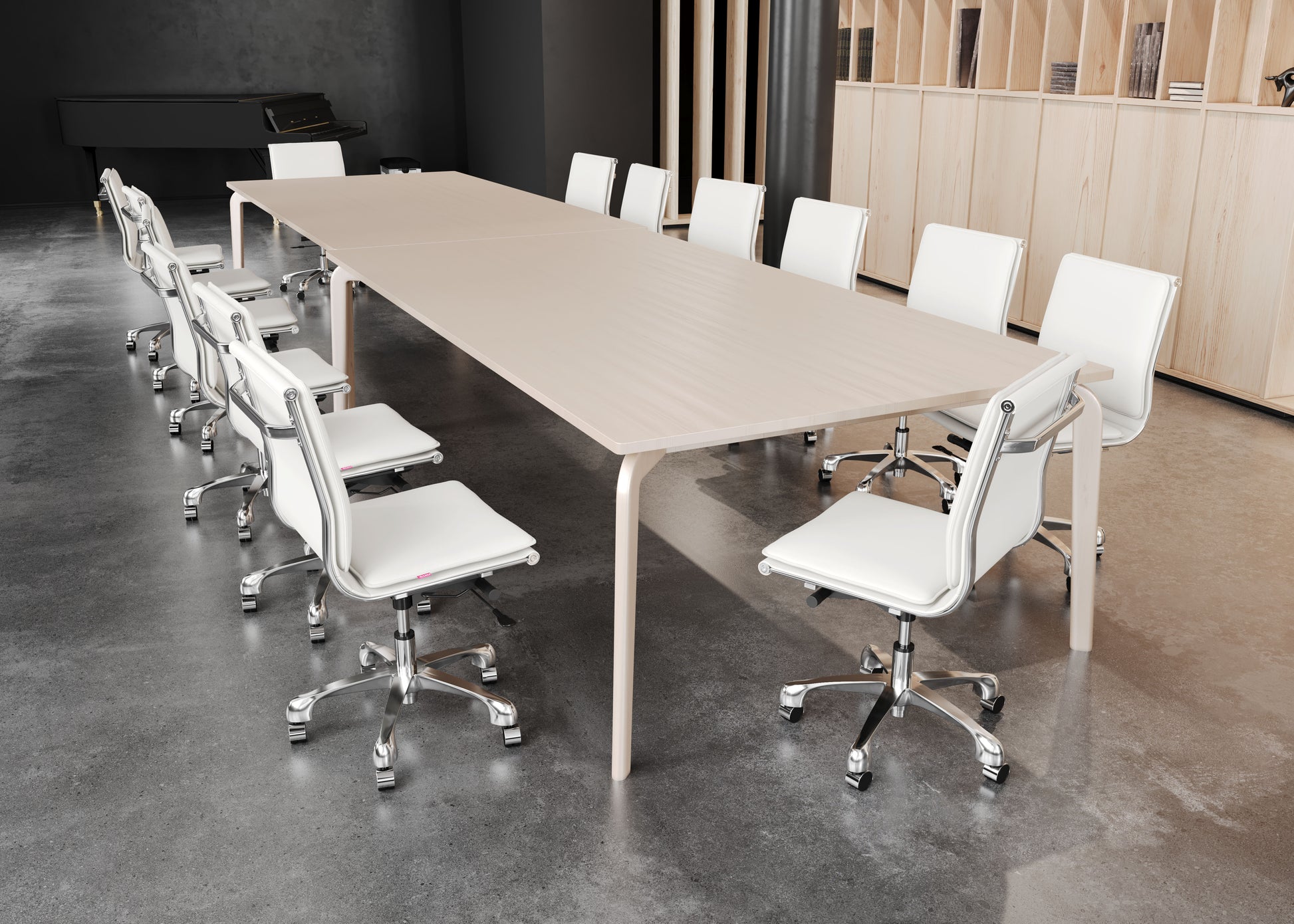 Lider Plus Armless Office Chair White style shot 1