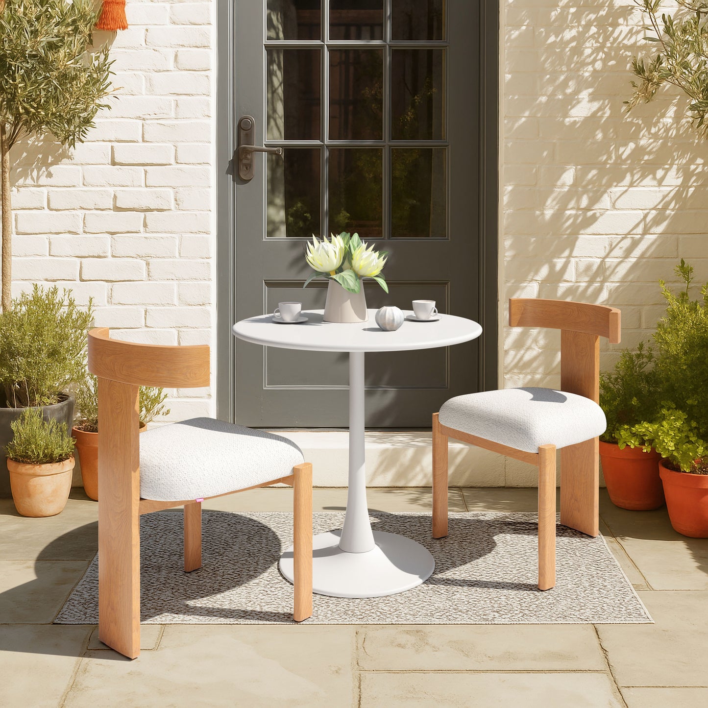 Tiana Dining Chair Natural & Beige style shot 1