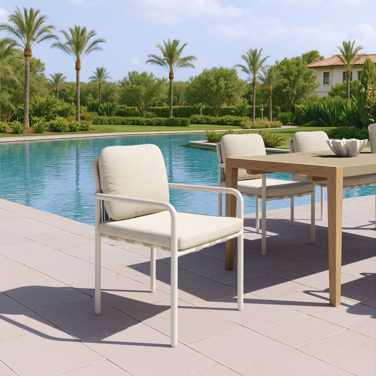 Aite Dining Chair (Set of 2) Beige style shot 1