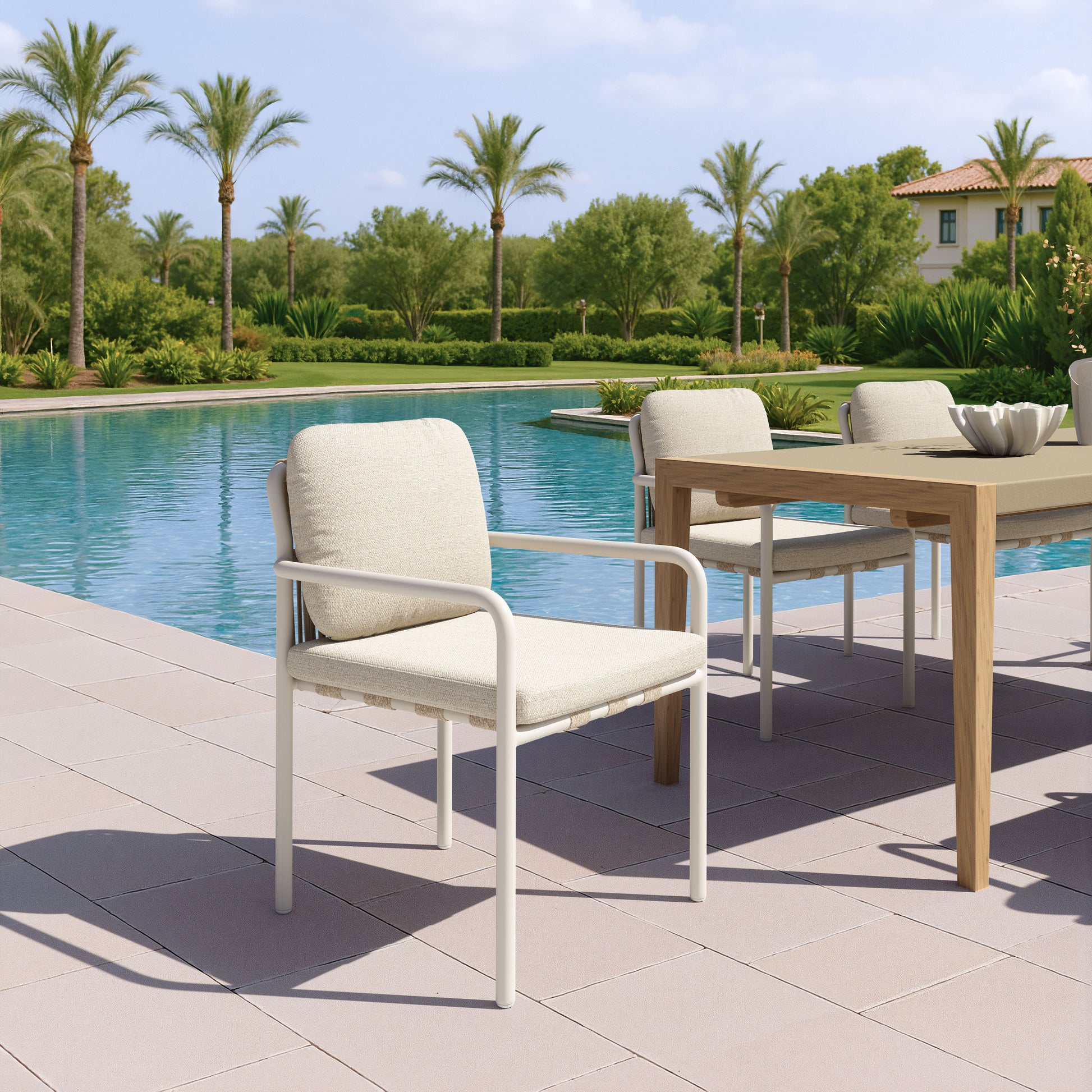 Aite Dining Chair (Set of 2) Beige style shot 1