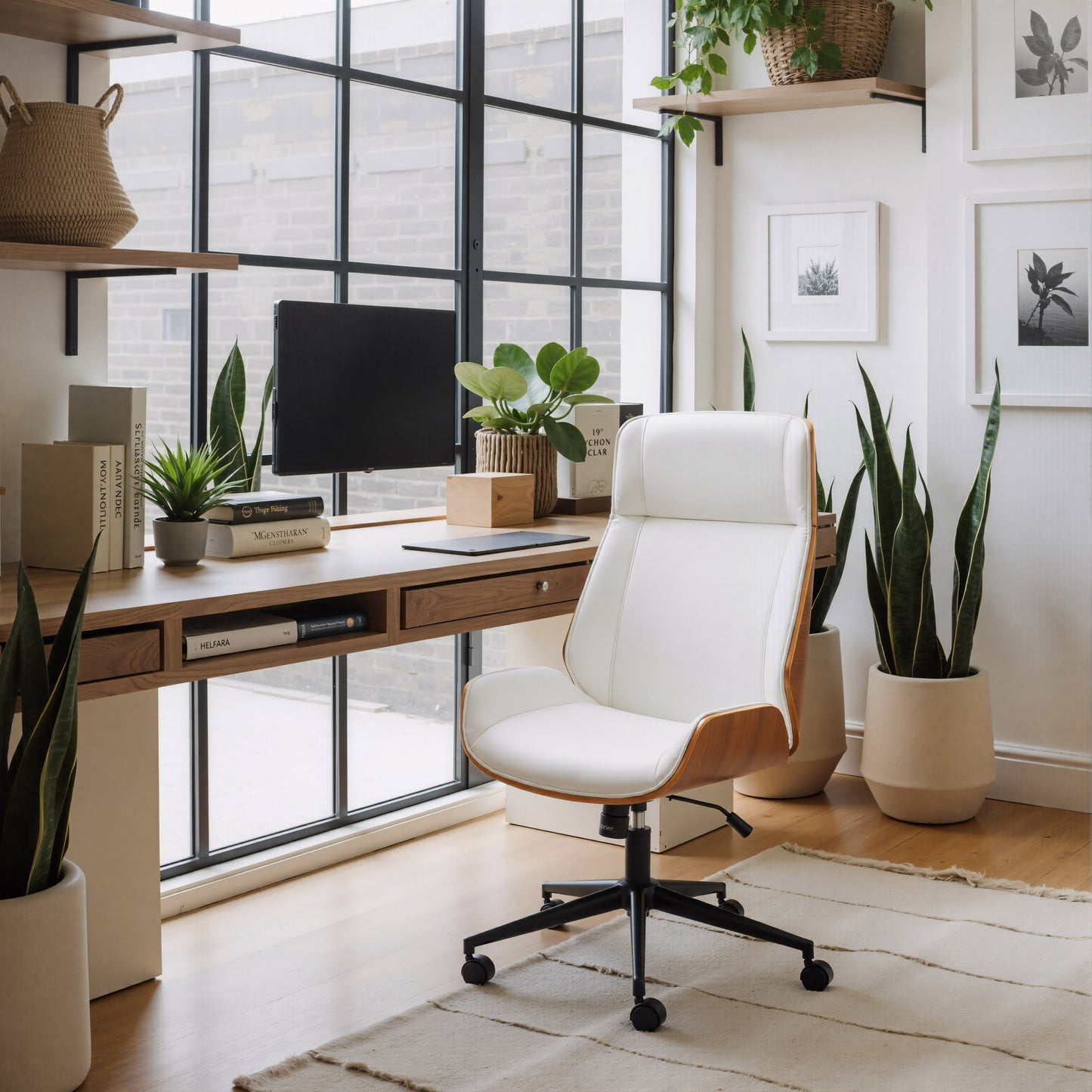 Flex High Back Office Chair White style shot 1