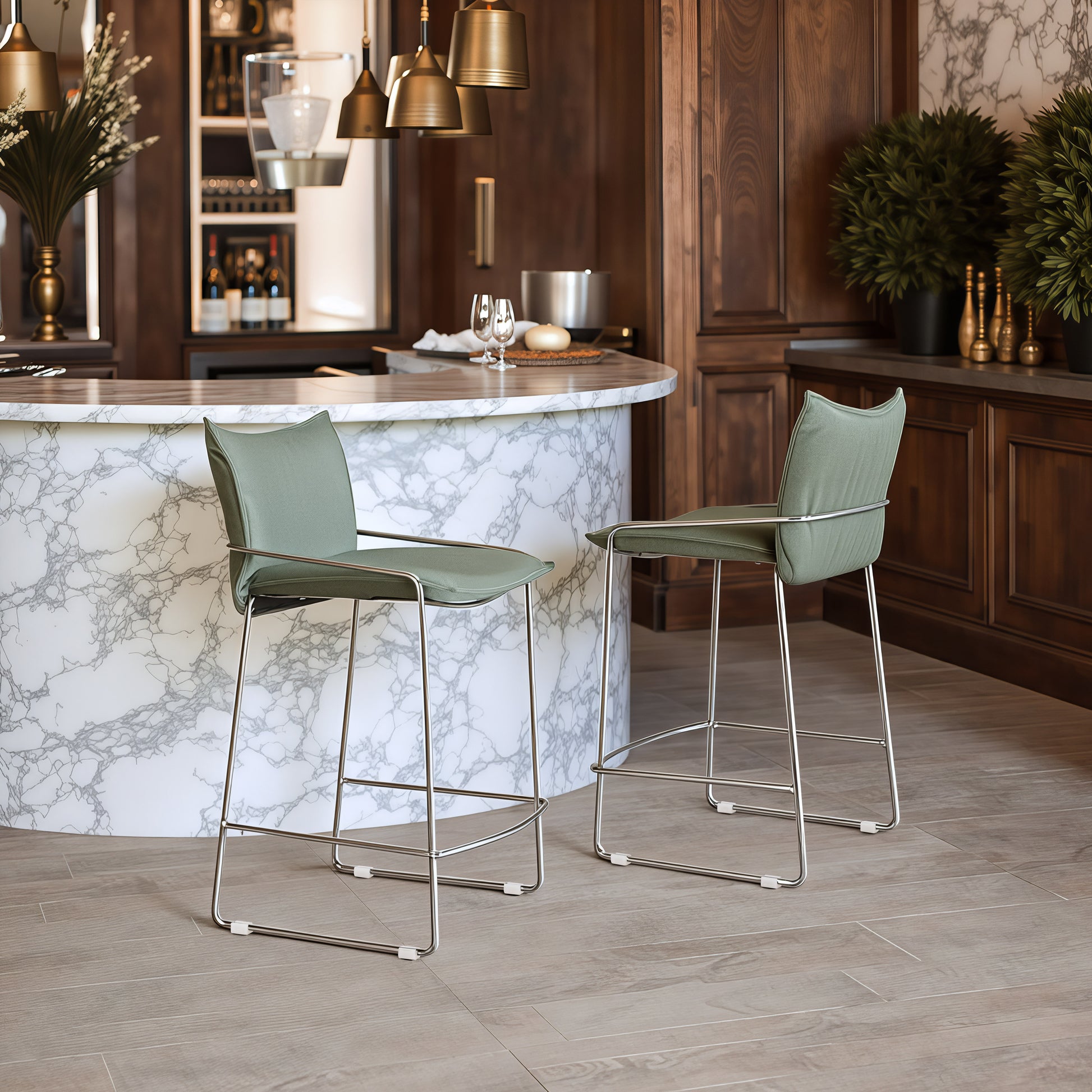 Pola Counter Stool Green