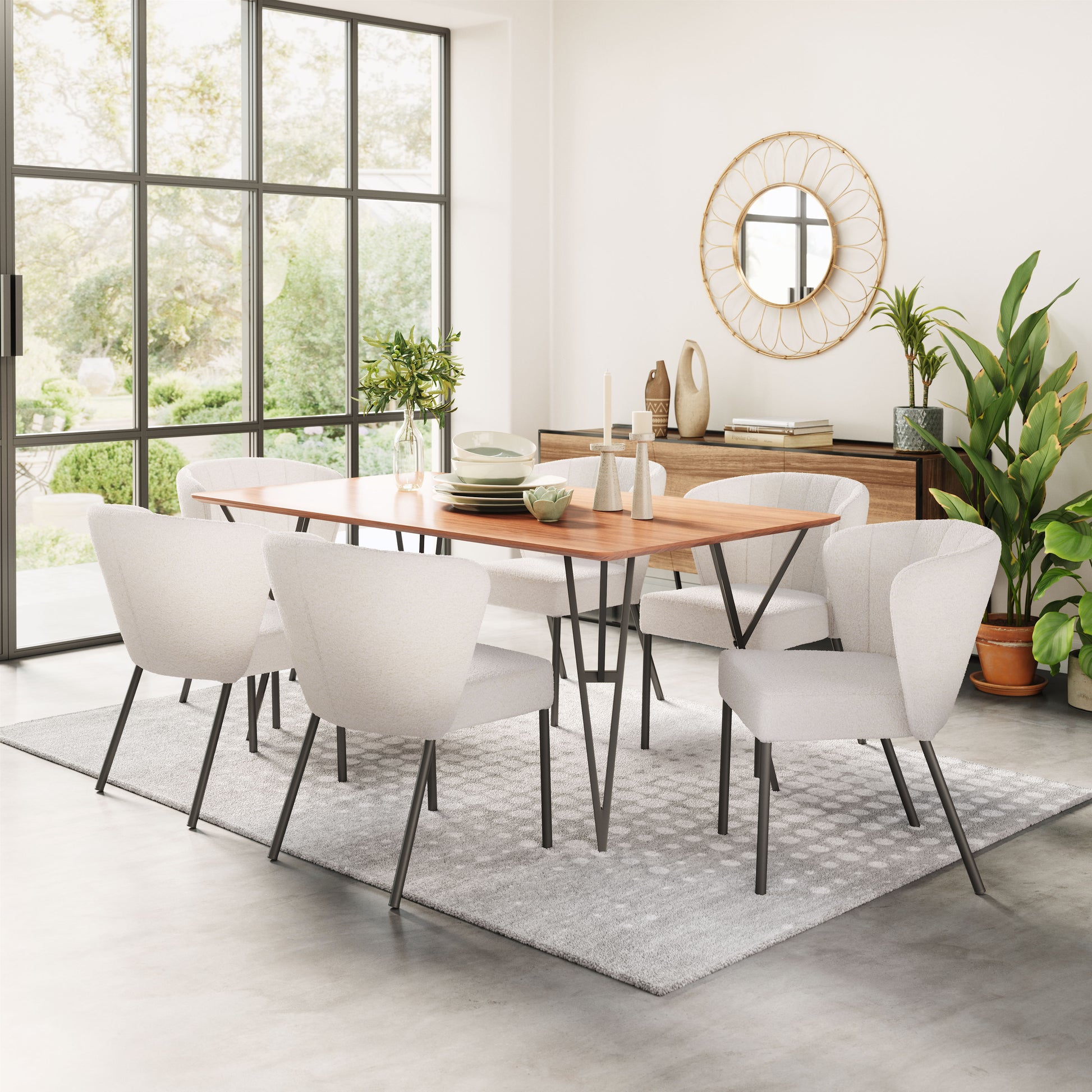 Aimee Dining Chair (Set of 2) Cream style shot 1