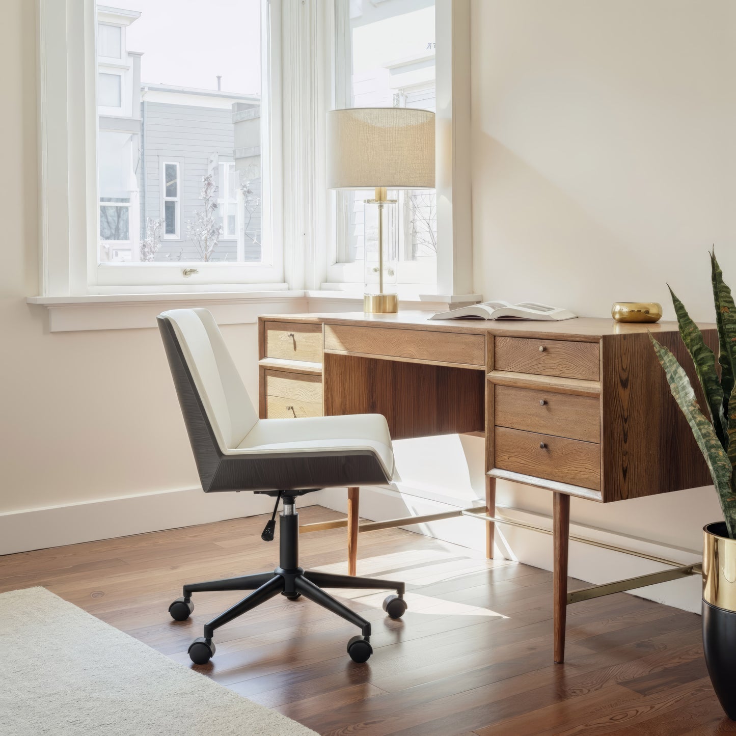 Maker Office Chair White style shot 1