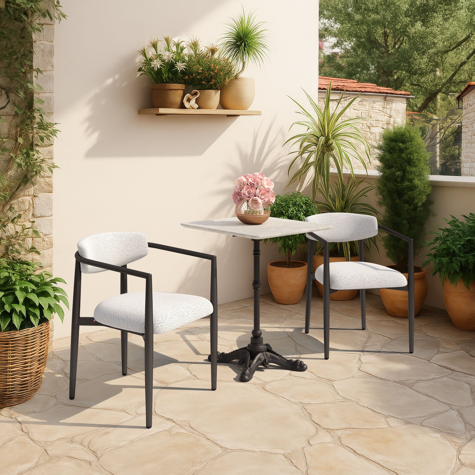 Midori Dining Chair White style shot 2