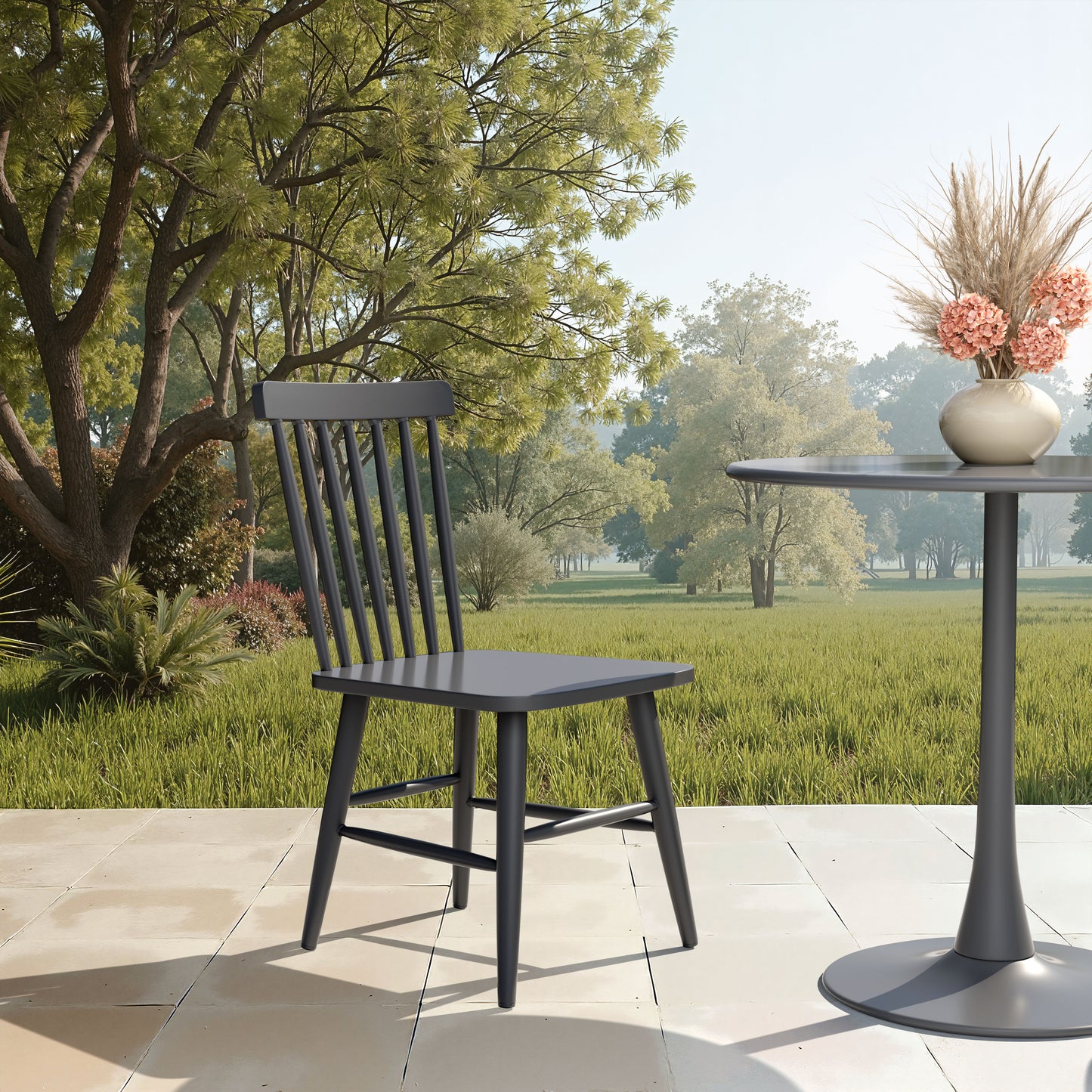 Zeilen Dining Chair (Set of 2) Black style shot 1