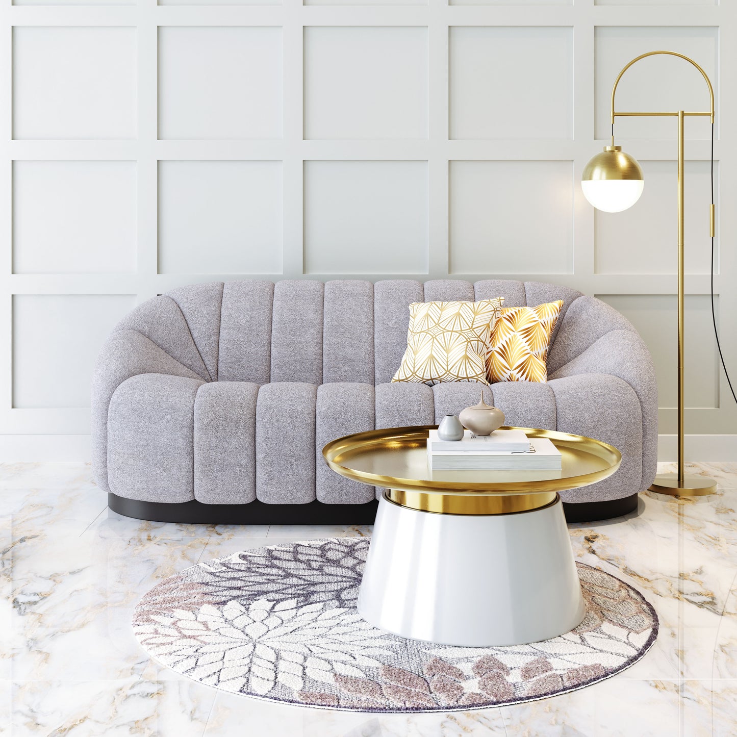 Bhutan Sofa Light Gray style shot 1