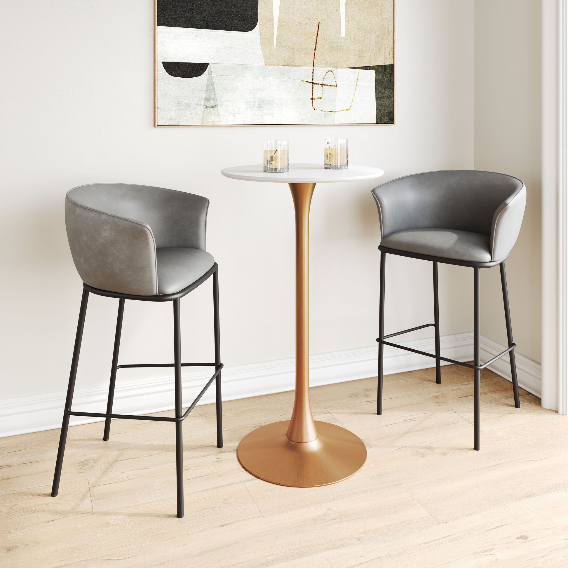 Garston Barstool Gray style shot 1